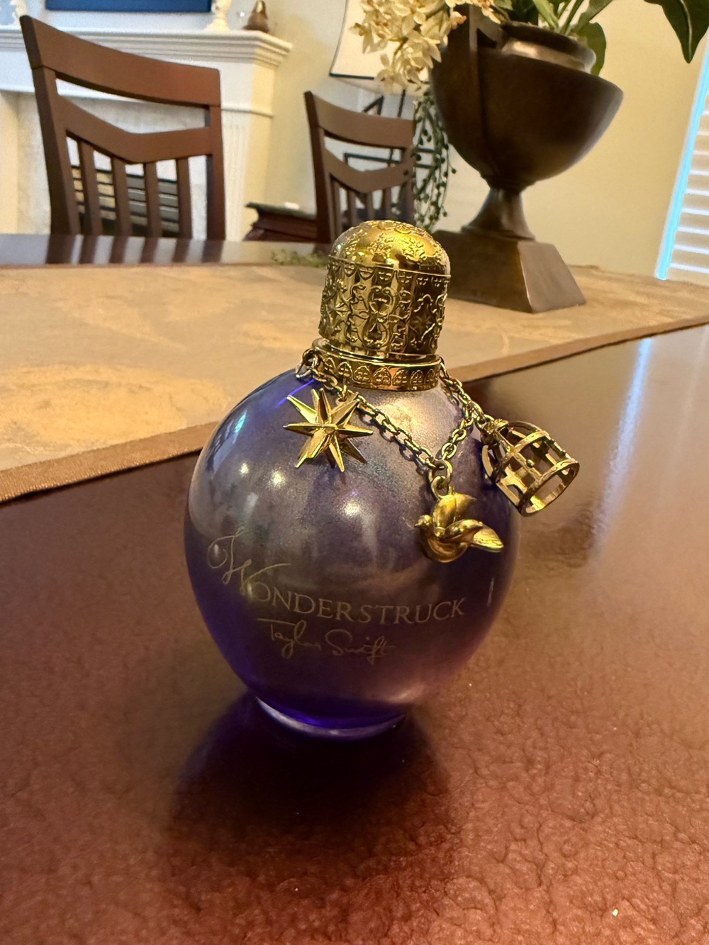 Taylor Swift Wonderstruck Ornament Bottle in Purple with Gold Accents